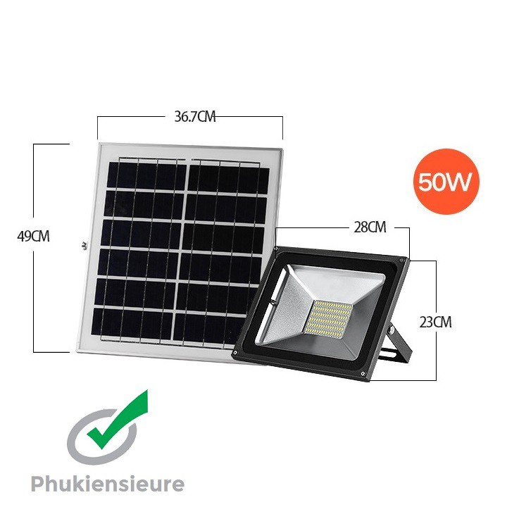 Đèn năng lượng mặt trời led pha công suất 50W - Đèn pha LED 50W