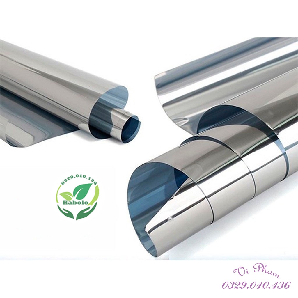 [ 1 MÉT ] Giấy dán kính một chiều chống nhìn cho cửa - giấy decal dán kính phản quang - khổ 1m có sẵn keo