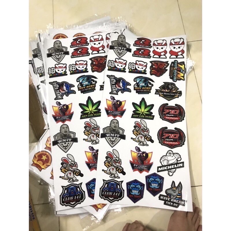 [ Giá 1 Bộ ] Tem Logo Các ido Giới Trẻ