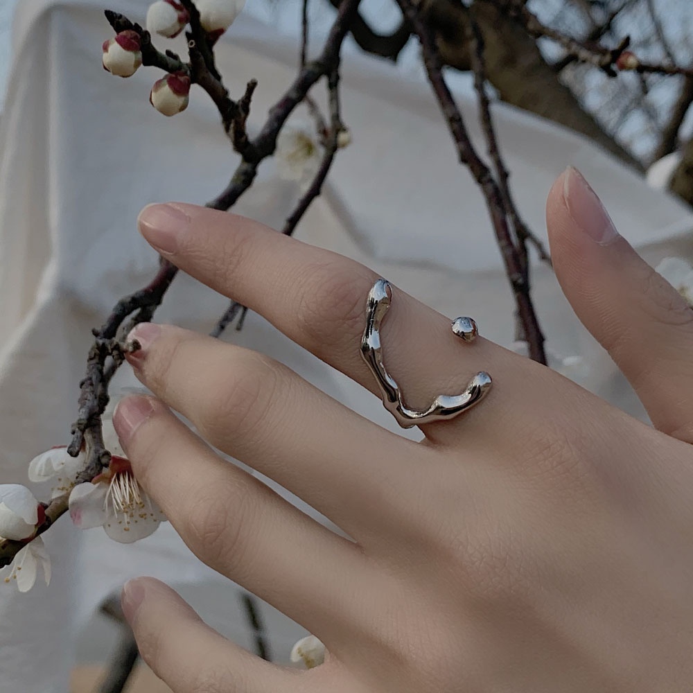 Nhẫn hở thiết kế đơn giản thời trang có thể điều chỉnh 2LIFE