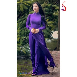 🌼Vải trơn lụa áo dài tím huế đồng phục