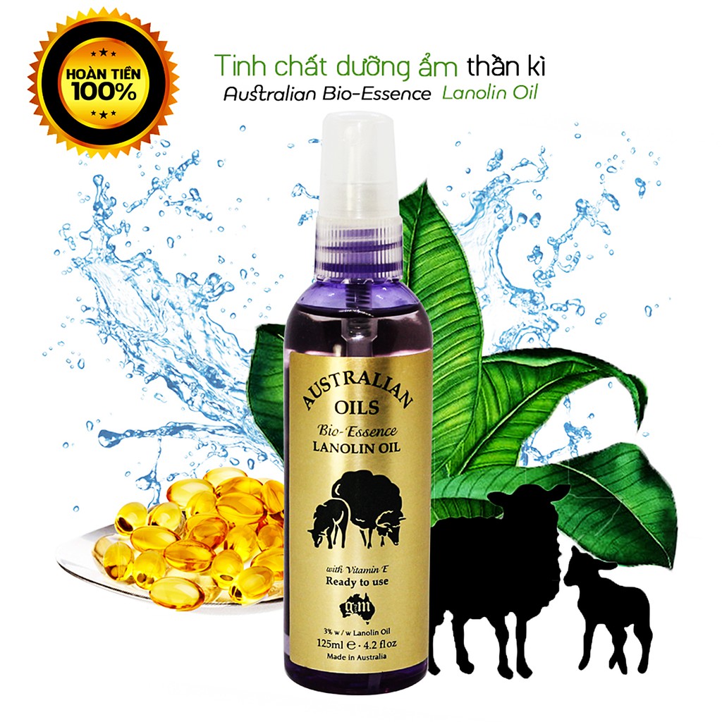 Tinh chất dưỡng ẩm Lanolin Oil- GM COSMETICS VIETNAM- Australian Bio-Essence Lanolin Oil