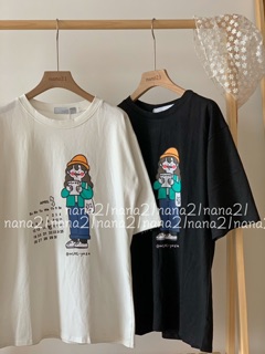 Áo pull in hình cô gái