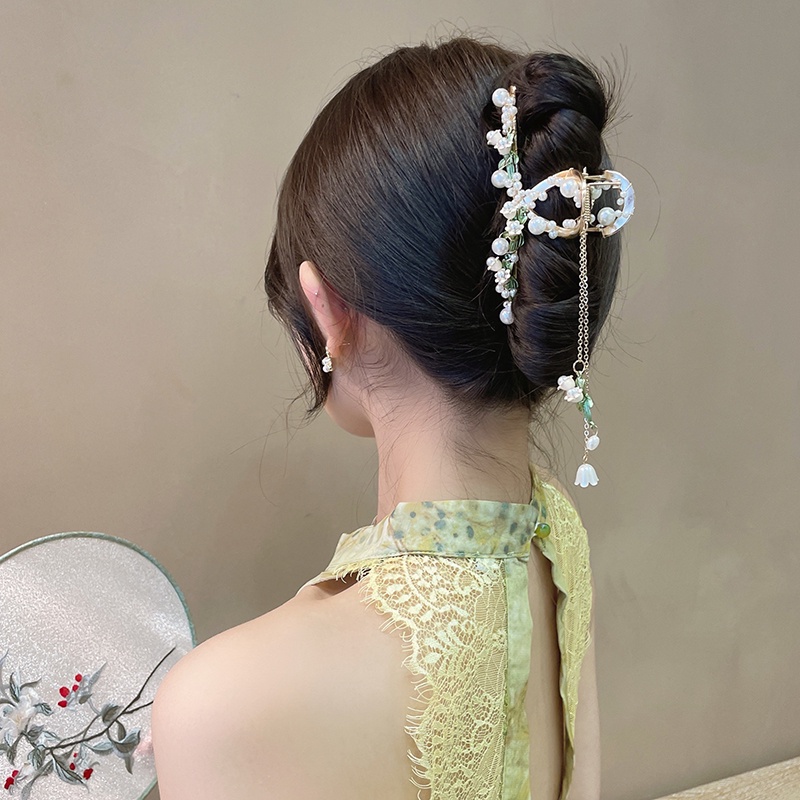Kẹp Tóc Kim Loại Cỡ Lớn Hình Hoa Tulip Kết Cấu Cao Cấp Thời Trang Mùa Hè Cho Nữ