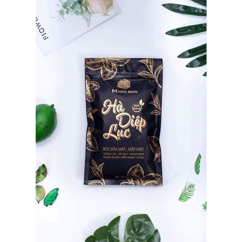 Bột hà diệp lục rửa mặt đắp mặt ngừa mụn thiên nhiên cho da sáng sạch Magic Skin | BigBuy360 - bigbuy360.vn