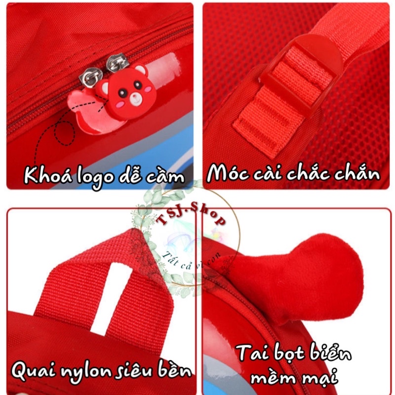 Balo cho bé trai bé gái hoạ tiết hoạt hình đội bay siêu đẳng Super Wings