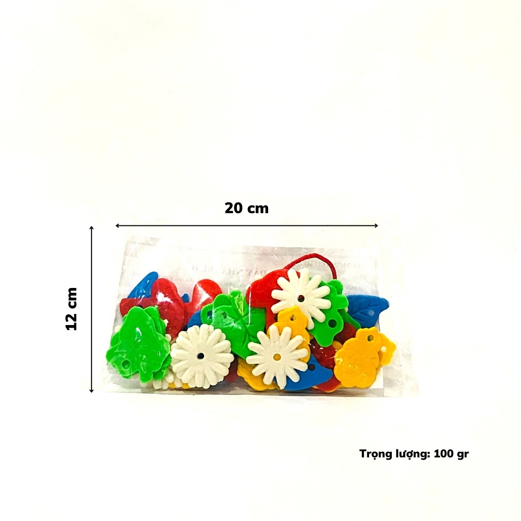 Bộ đồ chơi xâu hoa lá nấm đồ chơi mầm non thông tư 02
