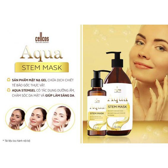 Mặt nạ gel cấp ẩm và dưỡng sáng da Aqua Stem Mask 250 gram của mediworld