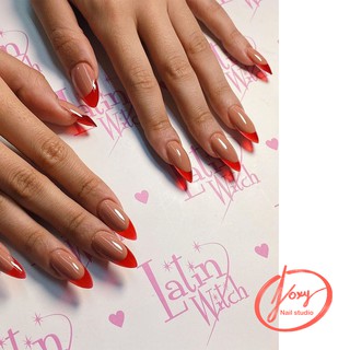 [Nailbox] Bộ móng giả french jelly đỏ siêu ngọt siêu sang - dùng được nhiều lần