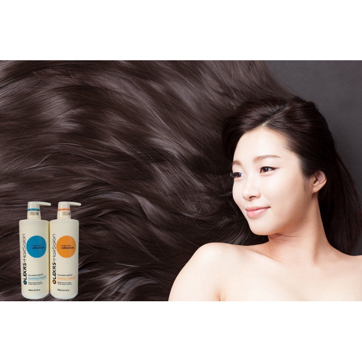 Cặp Dầu Gội Xả Olexrs Argan Oil Collagen Hair Salon 500ML-960ML