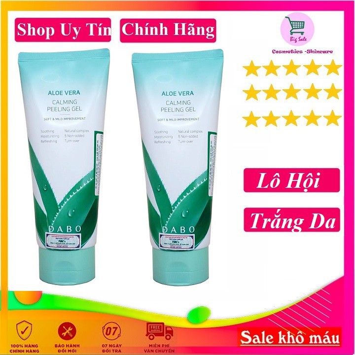 CÓ VIDEO THẬT- Tẩy da chết lô hội DABO ALOE PEELING GEL 180ml