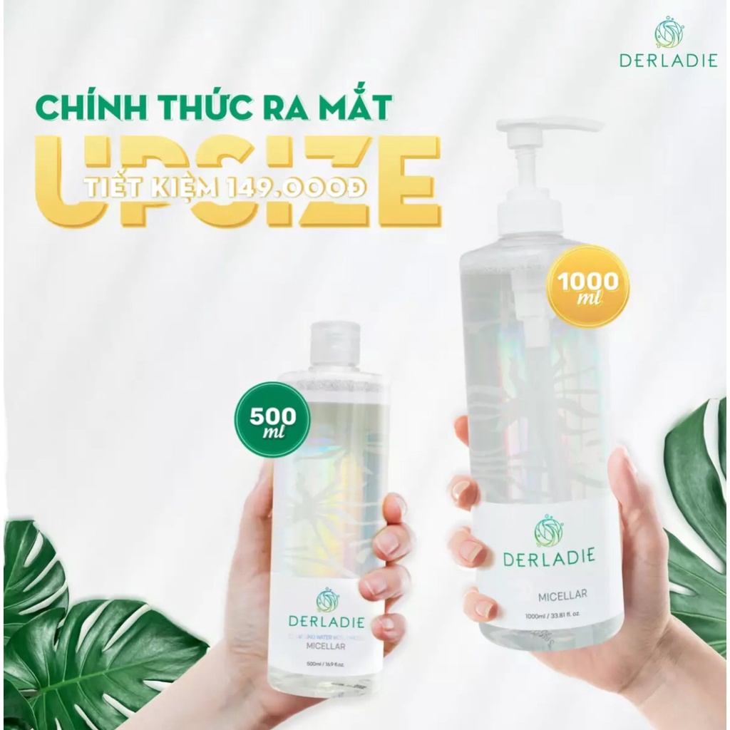 Nước Tẩy Trang Làm Sạch Sâu Cho Da Mụn Derladie Cleansing Water Witch Hazel