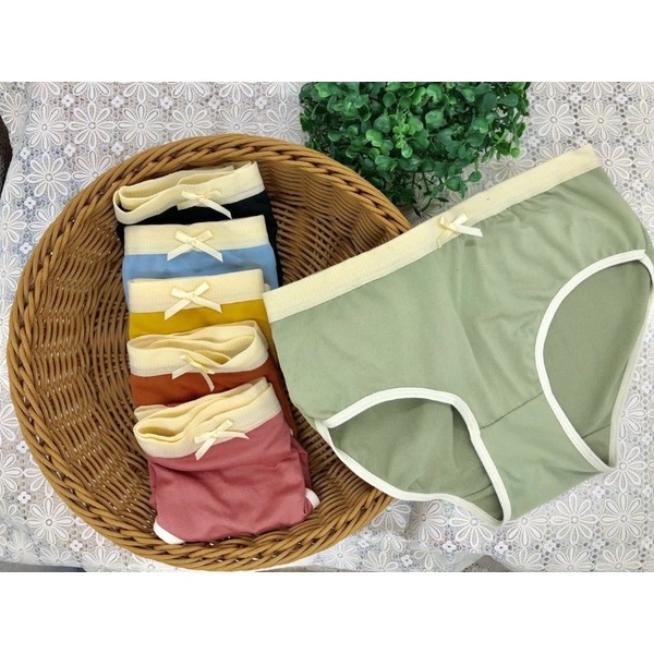 Quần Lót Cotton Tăm Nơ Nhiều Màu Mã 211