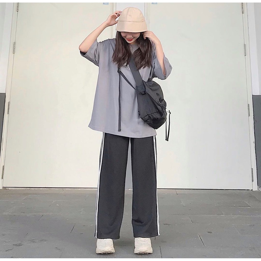 Quần ống rộng 🔺FREESHIP🔺 Quần Ống Rộng 2 Line Unisex Nam nữ [quần nữ giá rẻ] | BigBuy360 - bigbuy360.vn