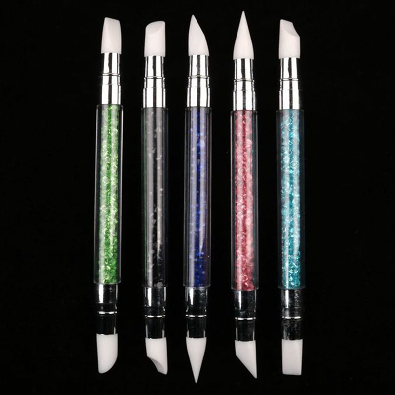 [Hàng mới về] Cọ vẽ trang trí móng đầu silicone 2 đầu