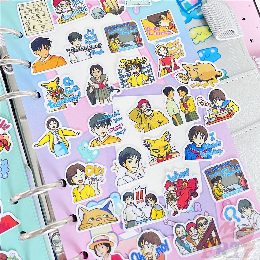 ★★★ Whisper of the Heart Mini Diary Manual Stickers ★★★ 60Pcs/Set DIY Fashion Scrapbooks Album Decor Decals Stickers