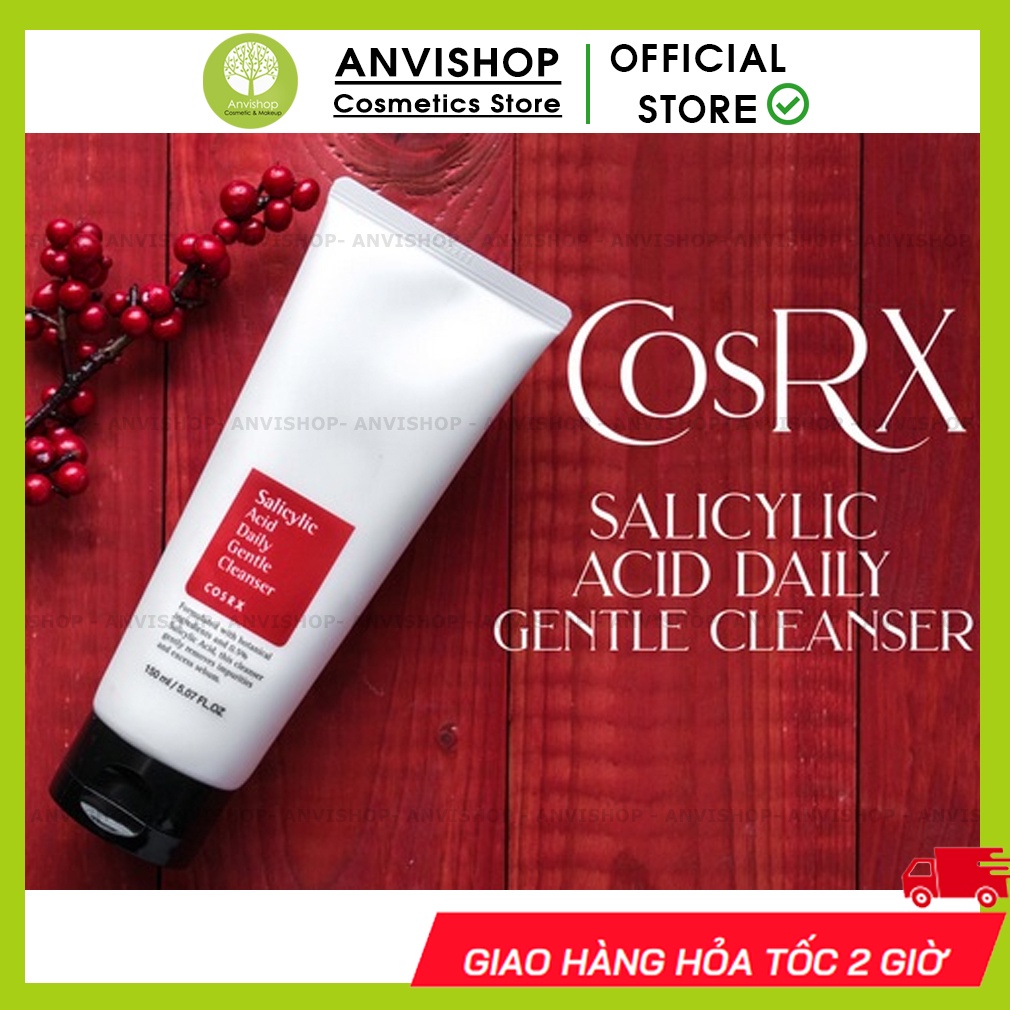 Sữa rửa mặt Cosrx đỏ Salicylic Acid Daily Gentle Cleanser 150ml