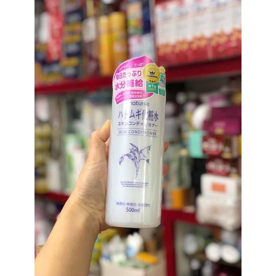 Nước hoa hồng ý dĩ Naturie Hatomugi Nhật 500ml