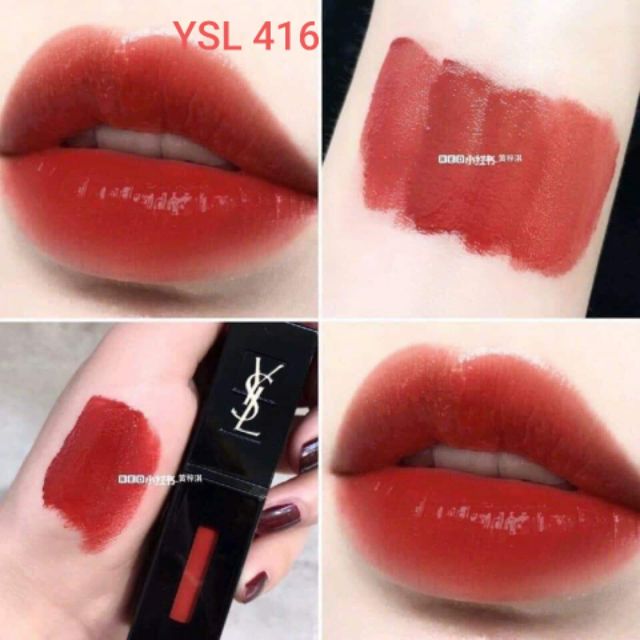 Son Ysl 416 Stain màu đỏ đất pha nâu