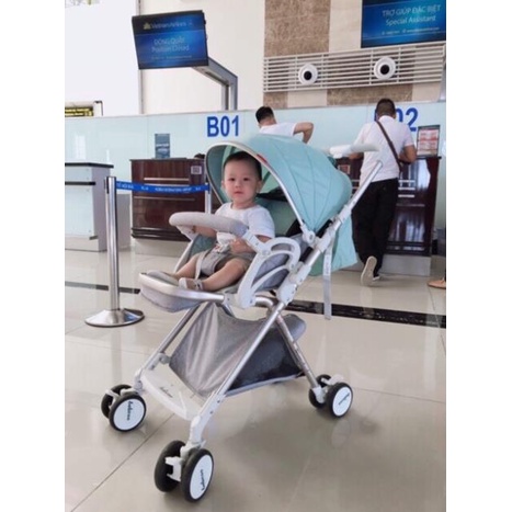 Xe đẩy gấp gọn 2 chiều Babibokids, xe đẩy chính hãng Belecoo A8 có mái che cho bé phù hợp cho trẻ sơ sinh đến 5 tuổi