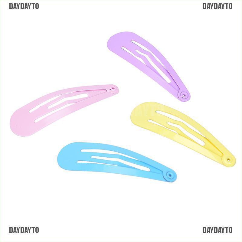 Set 50 Kẹp Tóc Kim Loại Nhiều Màu Sắc Cho Bé Gái