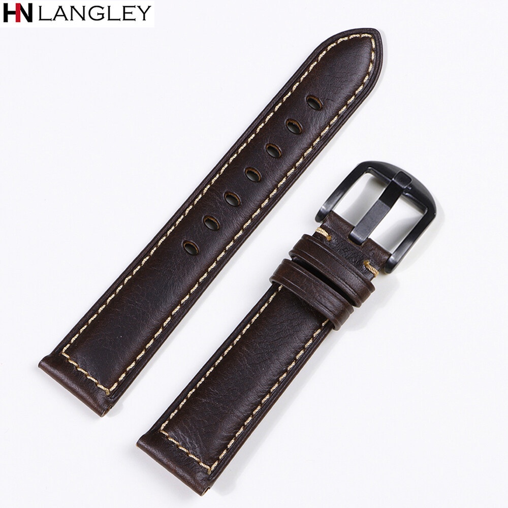 PANERAI Dây Đeo Bằng Da Bò Chất Lượng Cao Phong Cách Vintage 18 / 20 / 22 / 24 / 26mm
