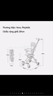 Xe đẩy đảo chiều vovo/playkids