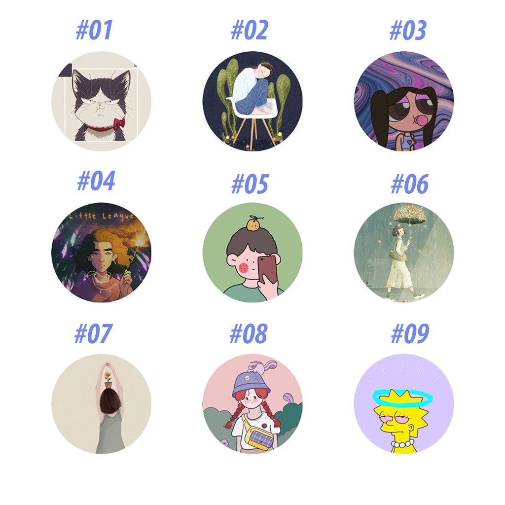 Giá Đỡ Điện Thoại POPSOCKETT Quấn Tai Nghe in hình CUTE