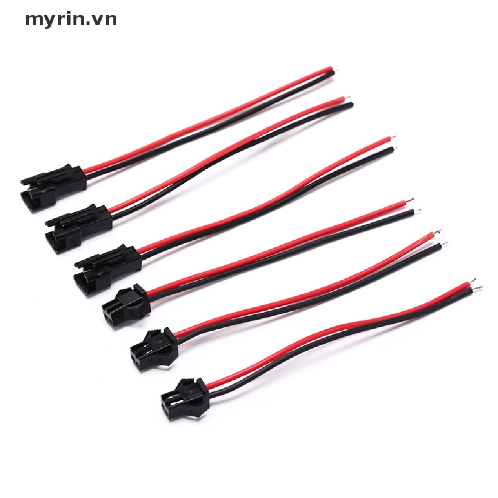 10 Cặp Đầu Nối Dây Điện JST SM 2Pins Dài 10cm
