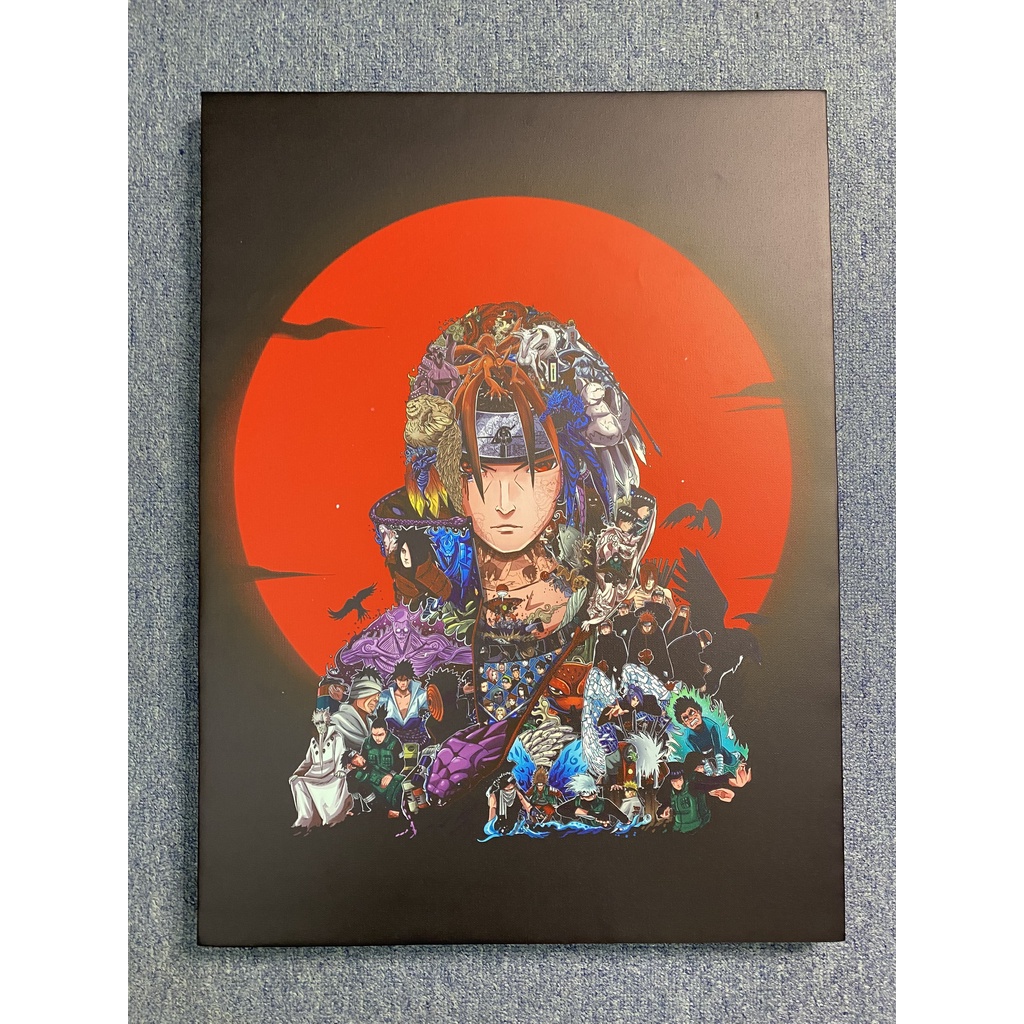 Tranh Canvas Itachi bản màu - Naruto - Uchiha - Tranh treo tường - Tranh trang trí decor anime