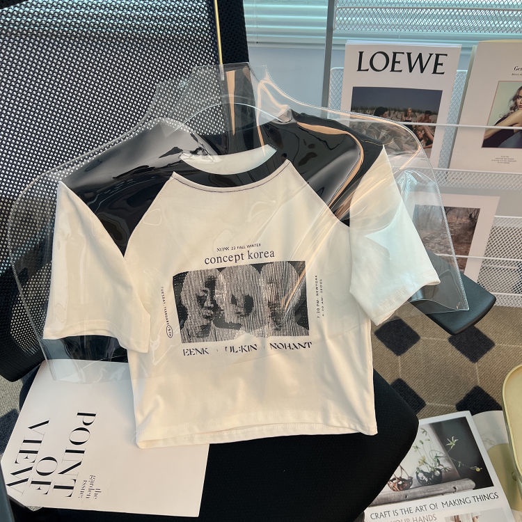 Áo Thun Cotton In Họa Tiết Dễ Thương Phong Cách Hàn Quốc Thời Trang Cho Nữ