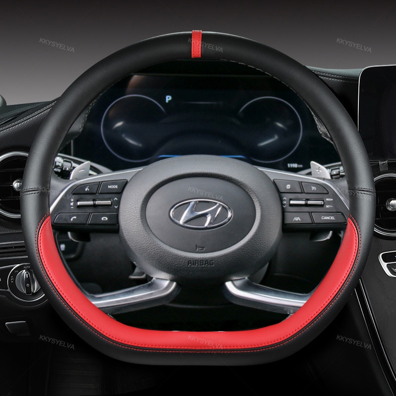 Vỏ Bọc Vô Lăng Xe Hơi Hình Chữ D Cho Hyundai Tucson 2021 NX4 Elantra 7th Sonata 10th 2020 2021 Santa Fe 2014-2020