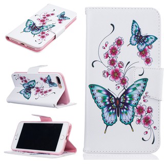 Casing iPhone 7/8/7 Plus/8 Plus beautiful painted leather phone case