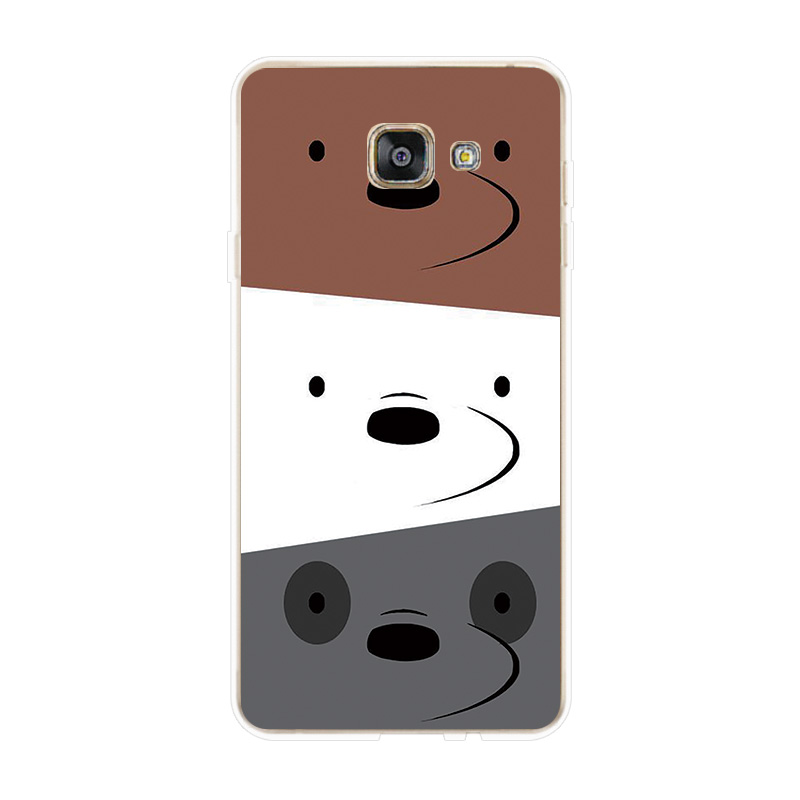 Ốp điện thoại silicon TPU mềm họa tiết Three Bare Bears 3 cho SAMSUNG GALAXY A3 A5 A7 2016 2017