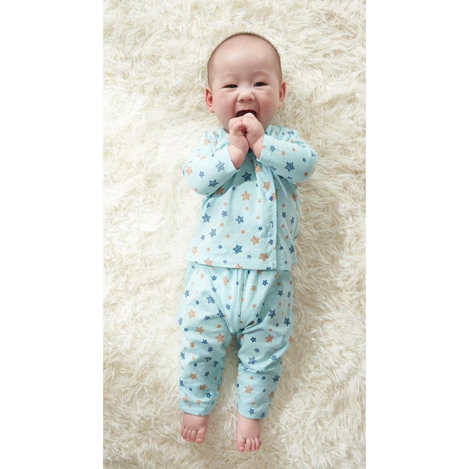 Bộ Cài Lệch Dài Tay Hè Lullaby Họa Tiết- Chất Cotton Thoáng mát