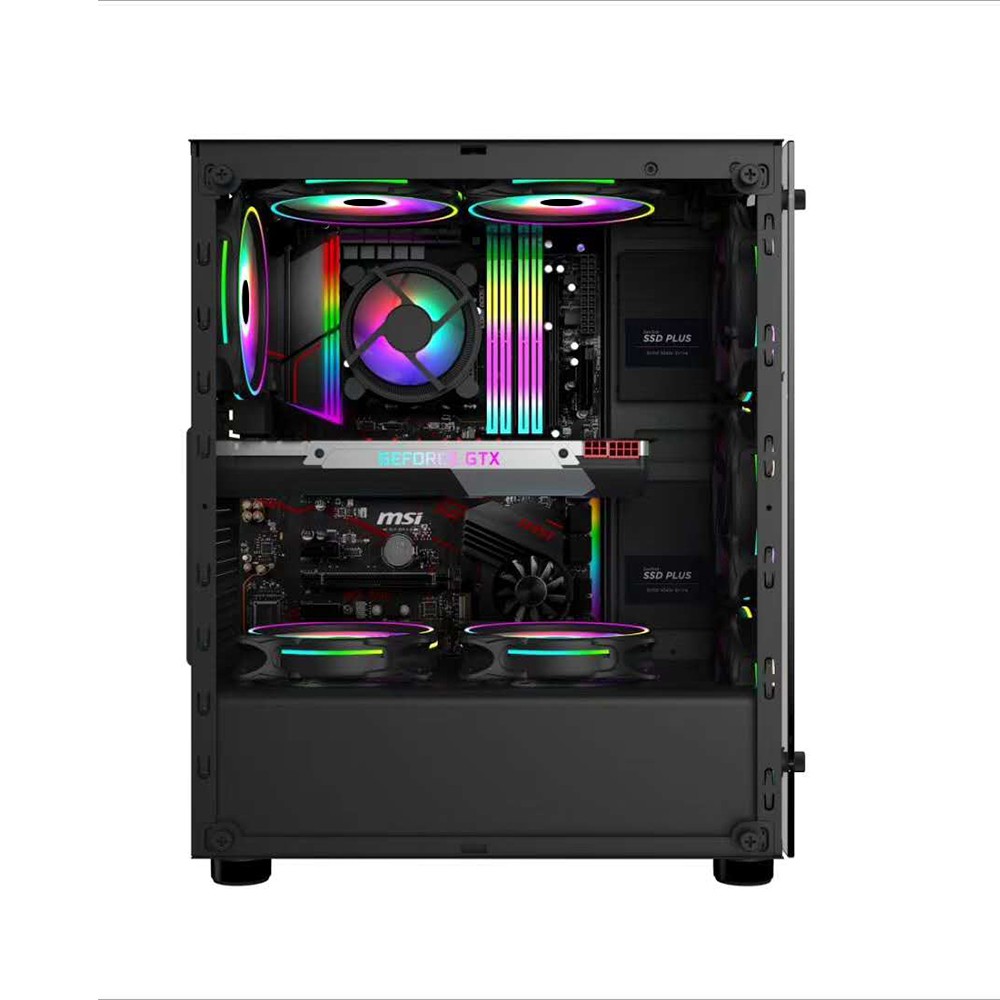 [Mã 154ELSALE2 giảm 7% đơn 300K] Vỏ Case V3-A 1STPLAYER Gaming (KÈM 4 FAN G6 RGB)