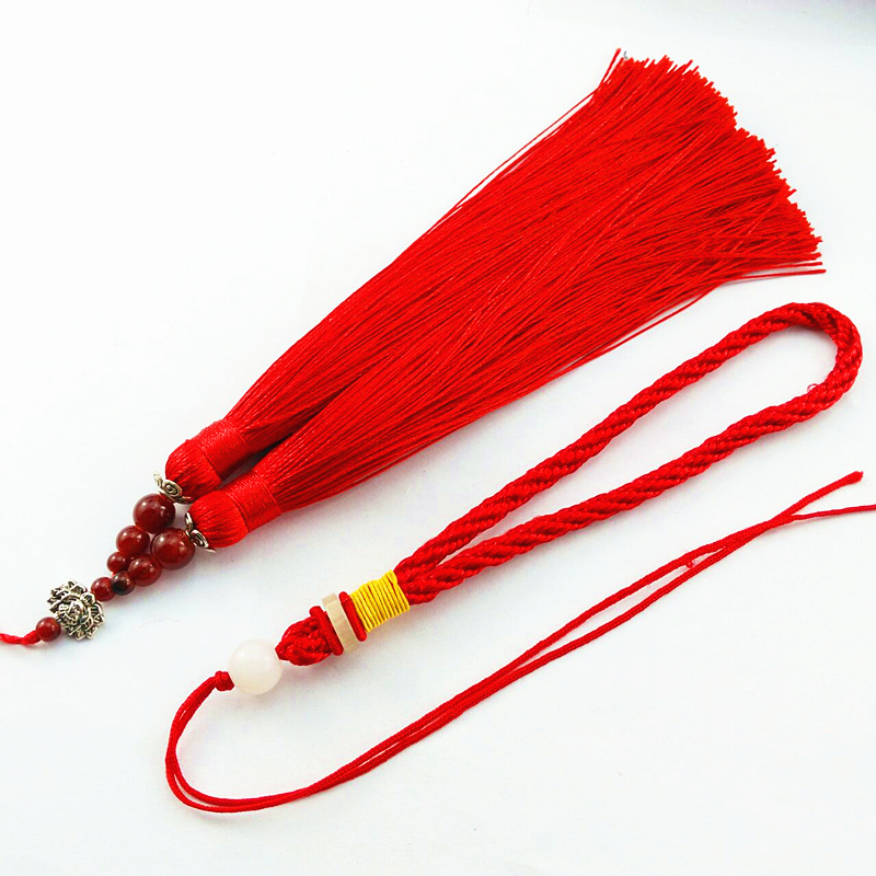 Glass beads handle rope lotus double ears matching costume new jewelry accessories diy handmade fine knit clothing