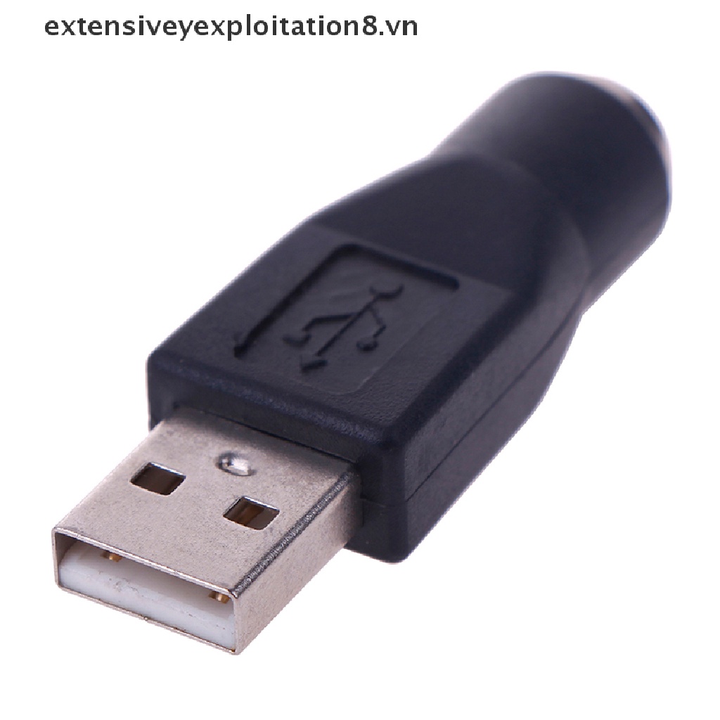 Bộ 2 Đầu Nối Chuyển Đổi PS / 2 Male Sang USB Female Cho Chuột Và Bàn Phím Máy Tính