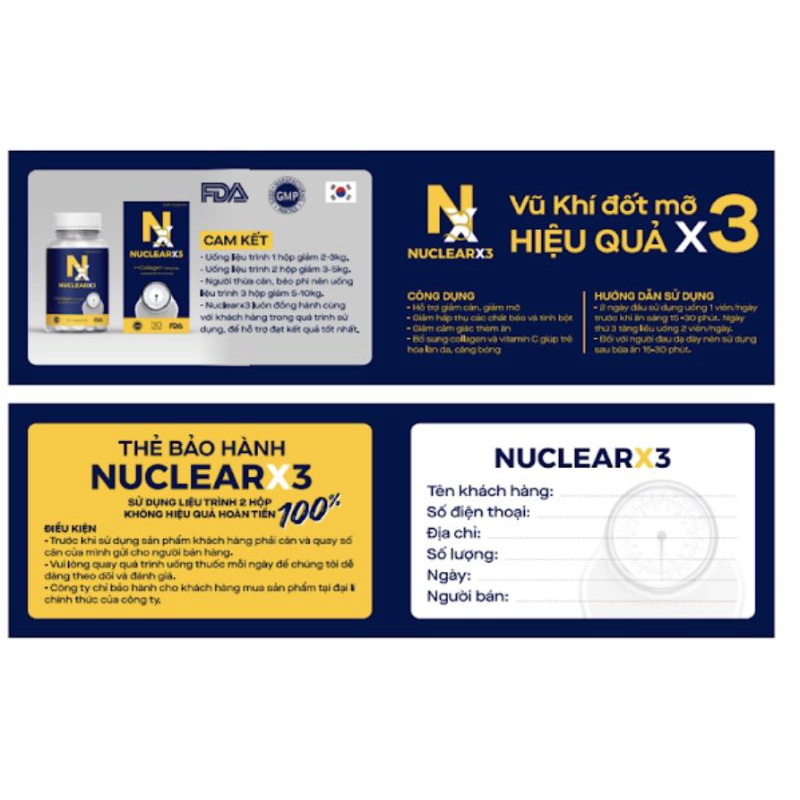 Phiếu Bảo Hành Cam Kết Nuclearx3