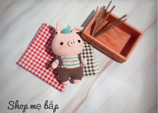Heo bông , heo len handmade , Thú bông len