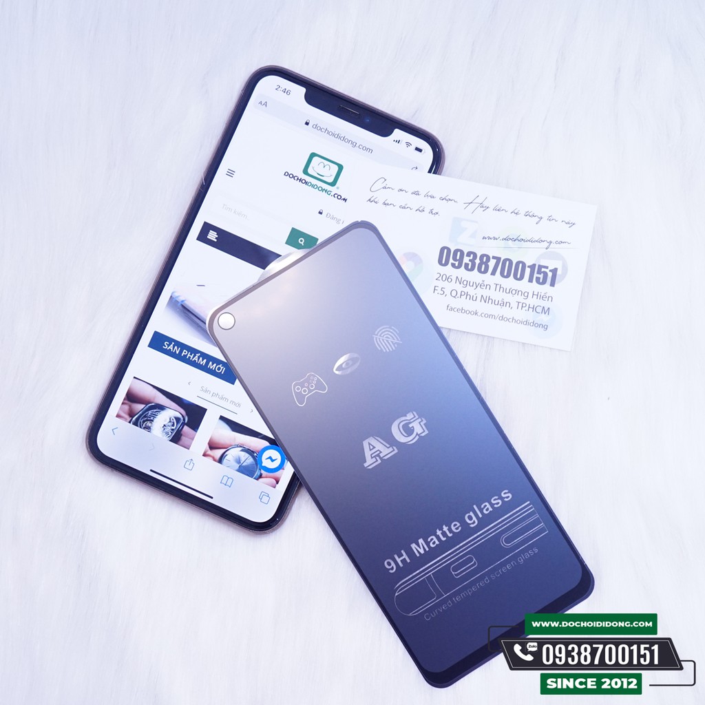 Miếng dán cường lực nhám Oppo Reno 4 Zacase chống vân tay