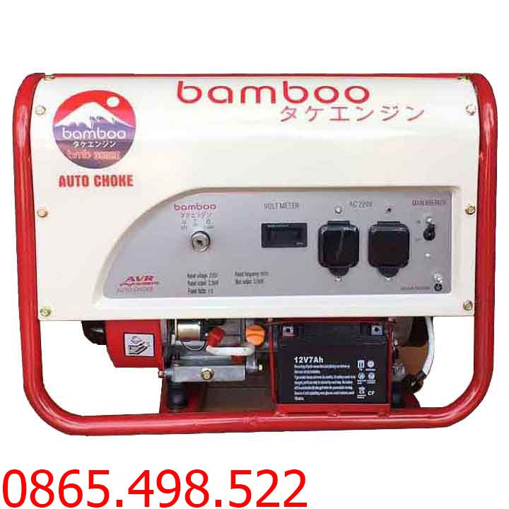 Máy Phát Điện Chạy Xăng 3kw Bamboo 3800E Le gió tự động AVR