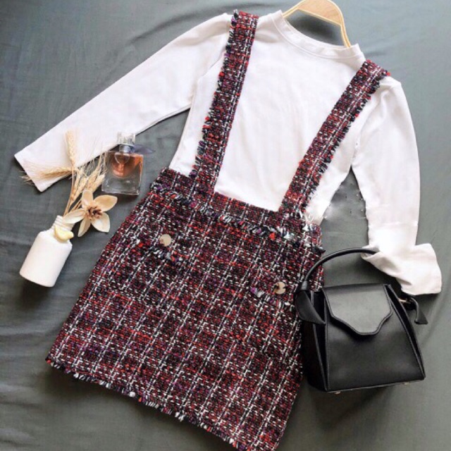 Váy dạ tweed zẩ xuất