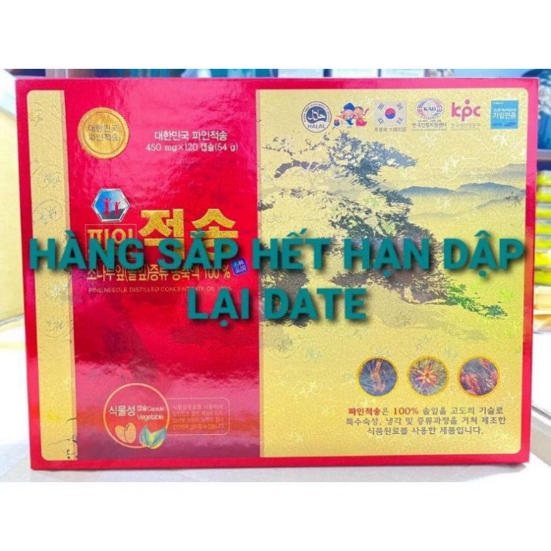 Tinh Dầu Thông Đỏ Chính Phủ Hàn Quốc Pine Jeok Song Gold 120 Viên [ Hàng Mới Về ]