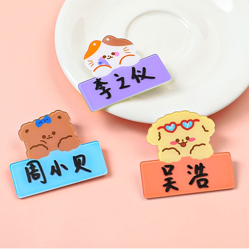 Ghim Cài Áo Hình Động Vật Hoạt Hình Bằng acrylic Cho Học Sinh