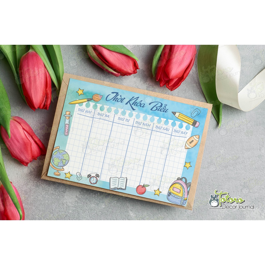 20 mẫu Thời khóa biểu cute