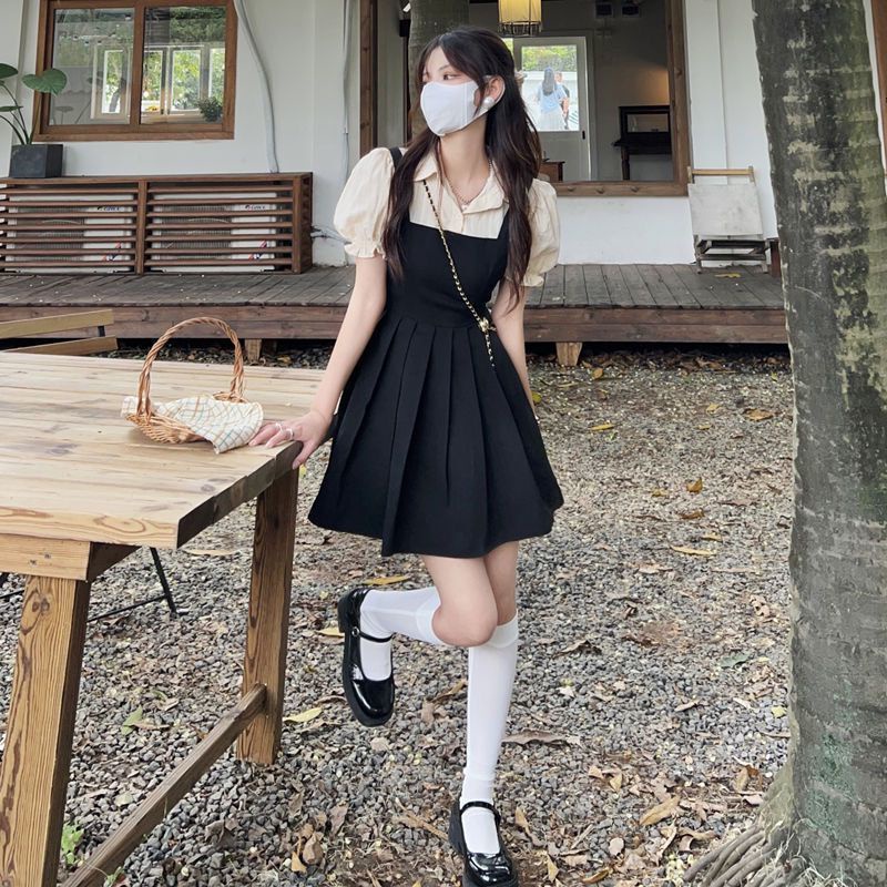 💓váy babydoll Đầm babydoll Giả Hai Mảnh Dáng Chữ A Thời Trang Mùa Hè 2022 Mới Cho Nữ