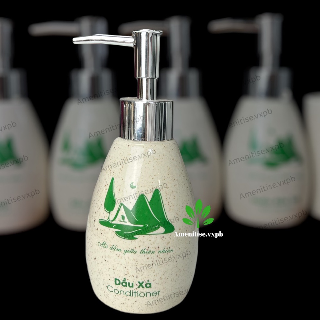 [Hỏa tốc] Bình gốm sứ đựng dầu gội, sữa tắm, nước rửa tay, cốc đánh răng cho khách sạn, resort, homestay