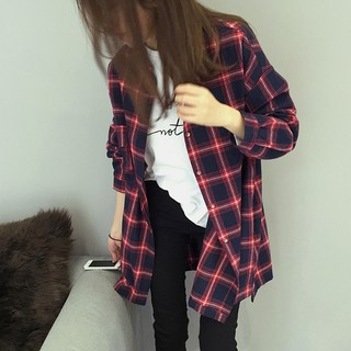 sơ mi kẻ caro đỏ oversize