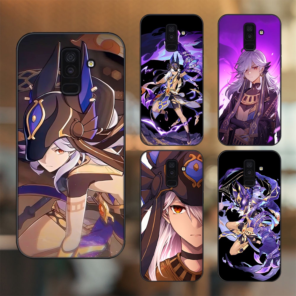 Ốp lưng Samsung A6 Plus viền đen in hình Cyno Genshin Impact